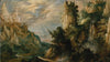 A Mountainous Landscape with a Waterfall