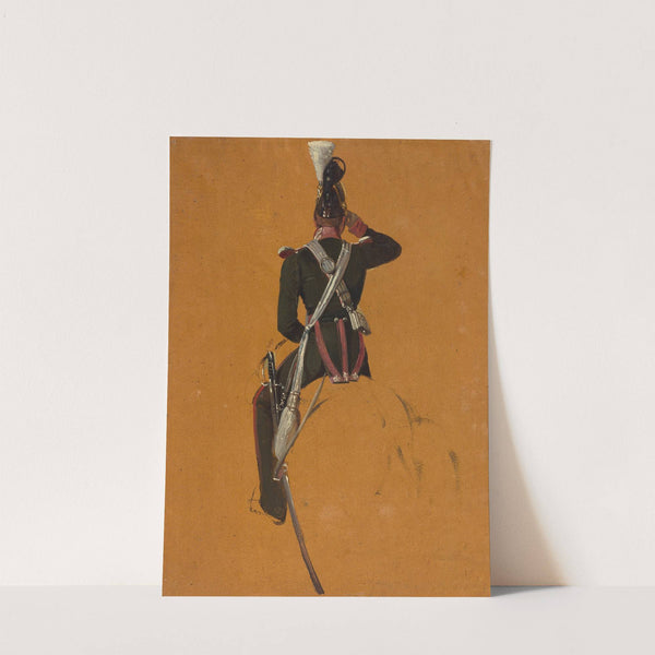 A Mounted Cavalry Officer Seen from Behind by Franz Adam