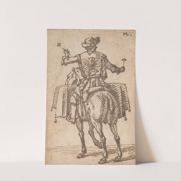 A Mounted Drummer from the Back by Marcellus Laroon the Elder