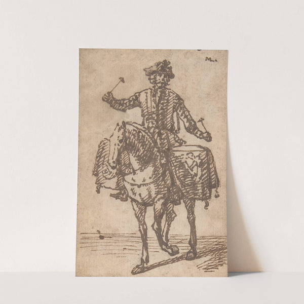 A Mounted Drummer from the Front by Marcellus Laroon the Elder