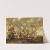 A naval battle by Gaspar van Eyck