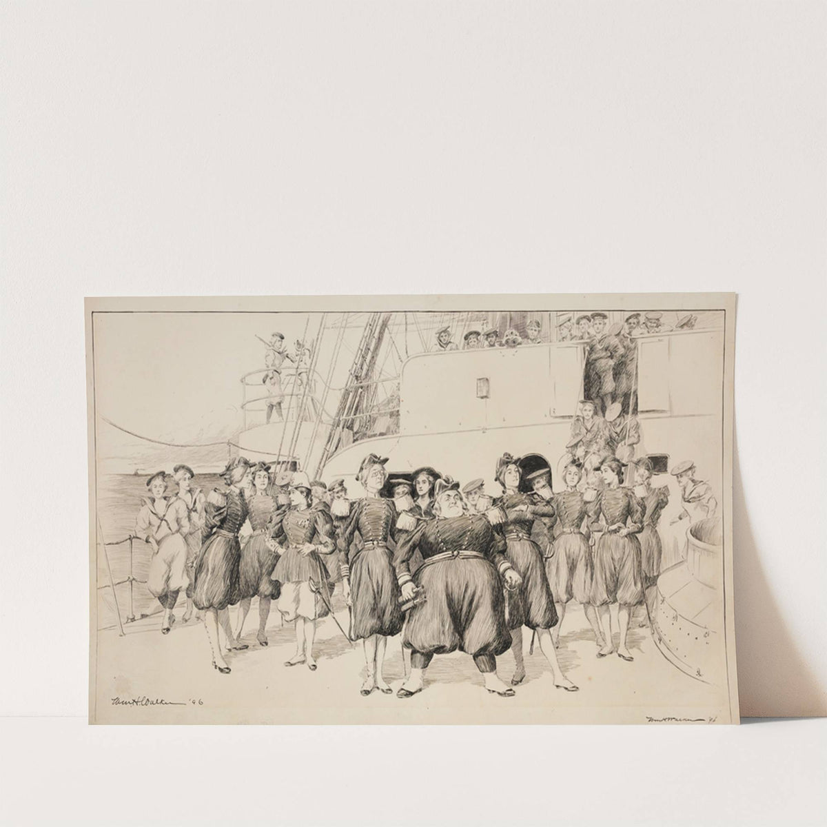 A navy ship where each member of the crew is a woman. (1896) by William Henry Walker