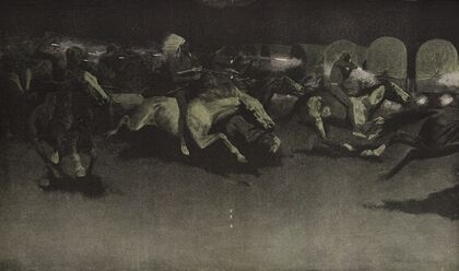 A night attack on a government wagon train (1904)