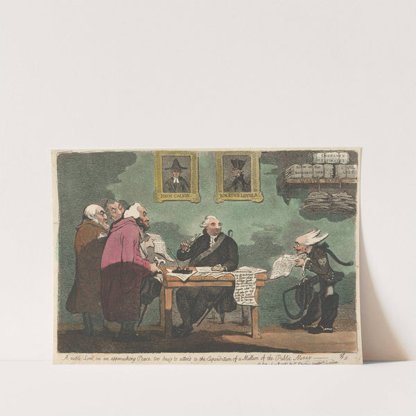 Neddy’s Black Box, Containing what he does not value Three Shipps of a Louse (1789) by James Sayer