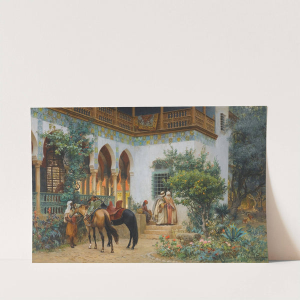 A North African Courtyard (1879) by Frederick Arthur Bridgman