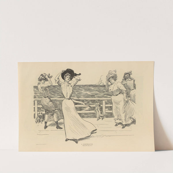 A Northeaster (1893-1900) by Charles Dana Gibson