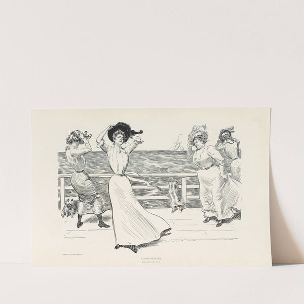 A Northeaster (1900) by Charles Dana Gibson