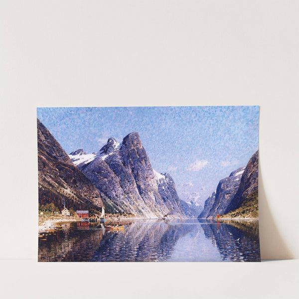 A Norwegian Fjord Scene by Adelsteen Normann