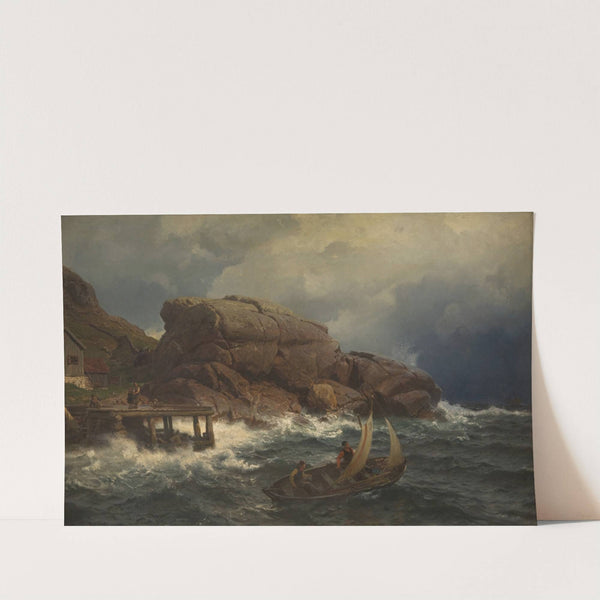 A Norwegian Seaport (1882) by Hans Gude