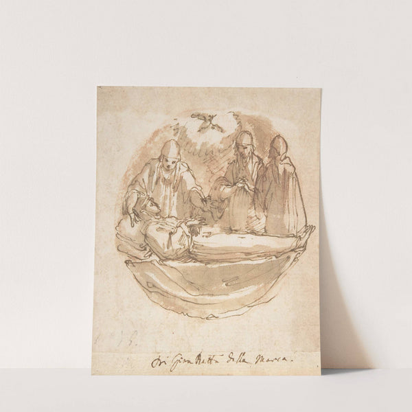 A Nun on Her Deathbed, the Holy Spirit Above by Giovanni Battista Lombardelli