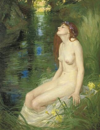 A nymph beside a pool — size preview