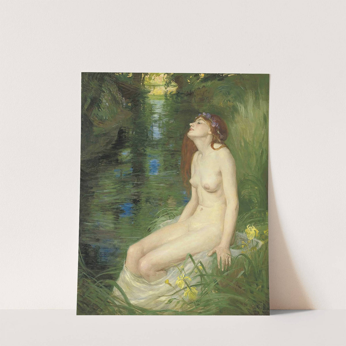 A nymph beside a pool by Reginald Granville Eves