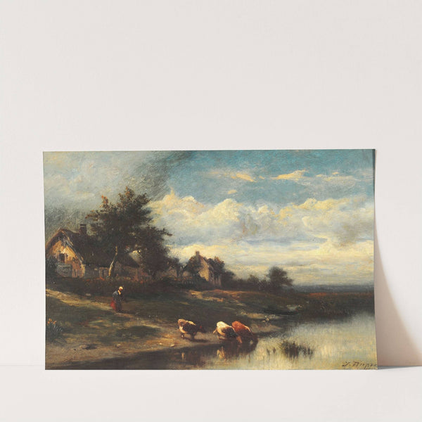 A orillas del Río by Jules Dupré