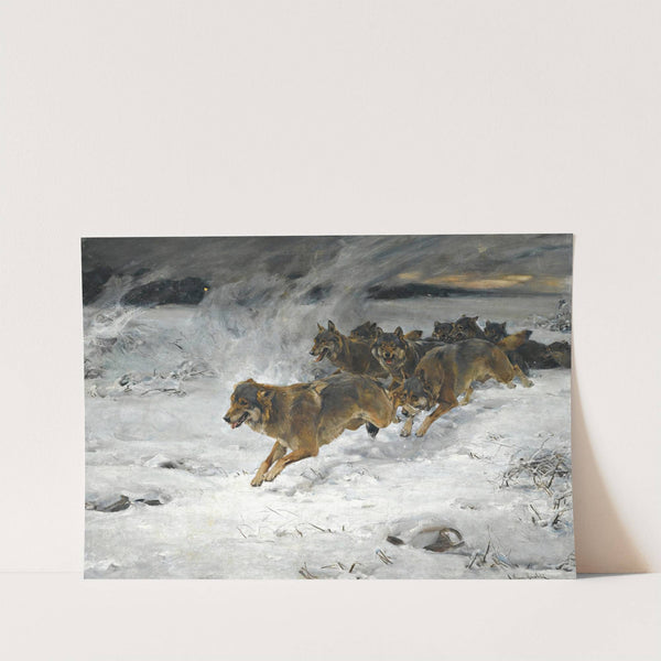 A Pack Of Wolves by Alfred Von Wierusz-Kowalski