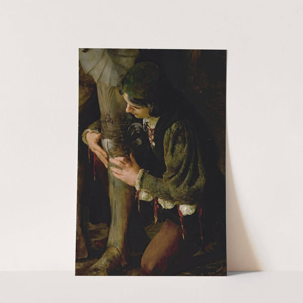 A Page Buckling On A Knight’s Armour by Solomon Joseph Solomon