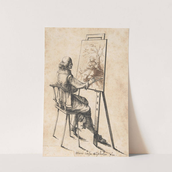 A Painter at his Easel by Hans Caspar Nüscheler