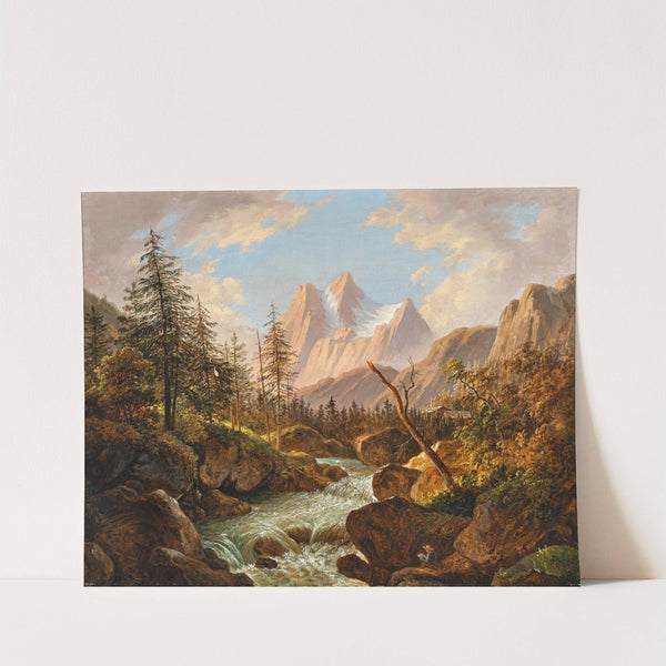 A painter by a mountain stream by Matthias Rudolf Toma