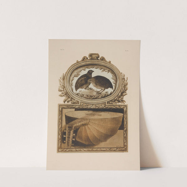 A pair of quails; a lute by P. & D. Colnaghi