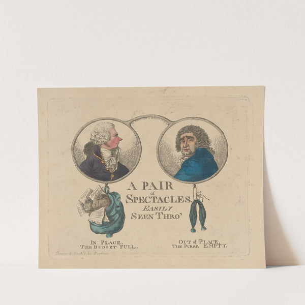 A pair of spectacles easily seen thro’. (1795) by Robert Dighton