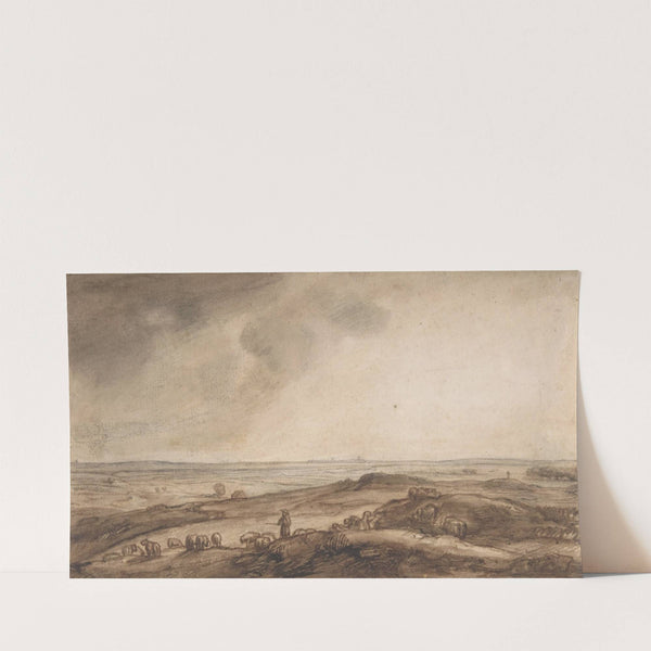 A Panoramic Landscape with a Herdsman and His Flock (17th century) by Jan Ruischer