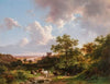A panoramic landscape with a view on the Middle-Rhine with a castle