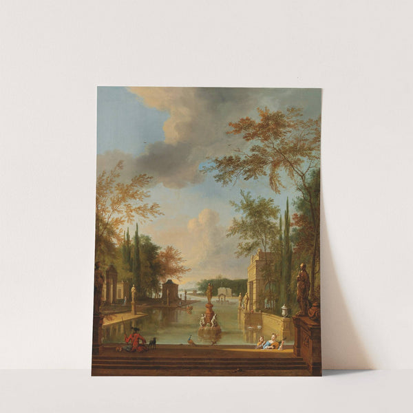 A park landscape with musicians by Frederik de Moucheron