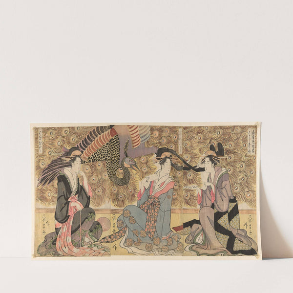 A parody of courtesans on display at the Ogiya (Ogiya mise yatsushi) (c. 1795) by Chokosai Eisho