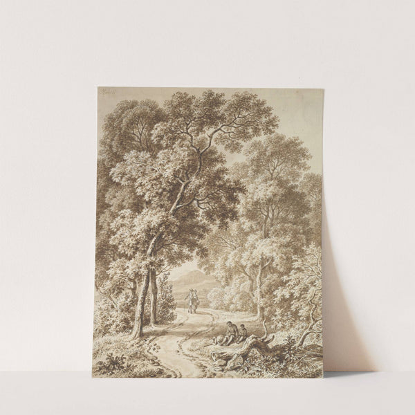 A Path Bordered by Trees with two Beggars and a Couple Strolling (late 18th century) by Ferdinand Kobell