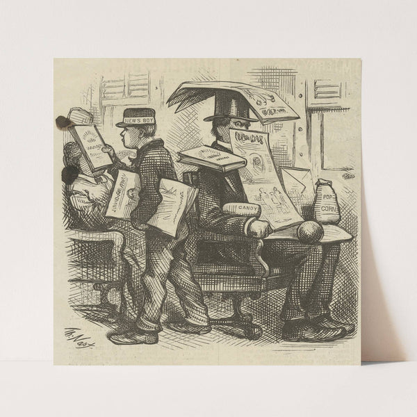 A patient railroad traveler (1874) by Thomas Nast