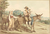 A Peasant Family And Two Donkeys