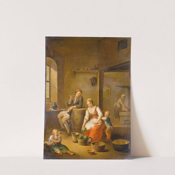 A Peasant Family at Home by Johann Andreas Herrlein