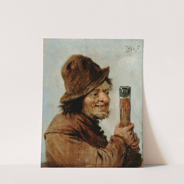 A Peasant holding a Glass by David Teniers The Younger