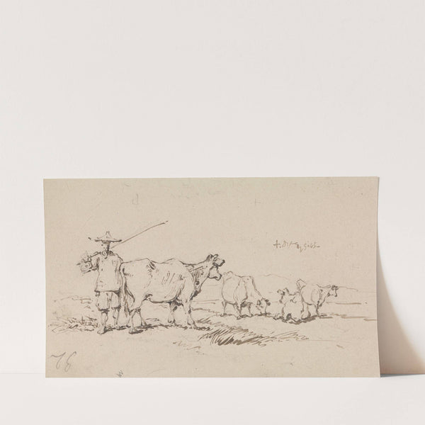 A Peasant with Cattle (1843) by George Chinnery