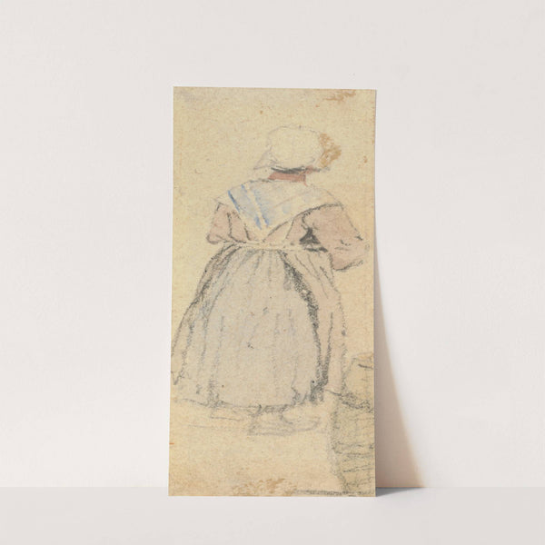 A Peasant Woman, Standing, Seen From Behind by Samuel Prout