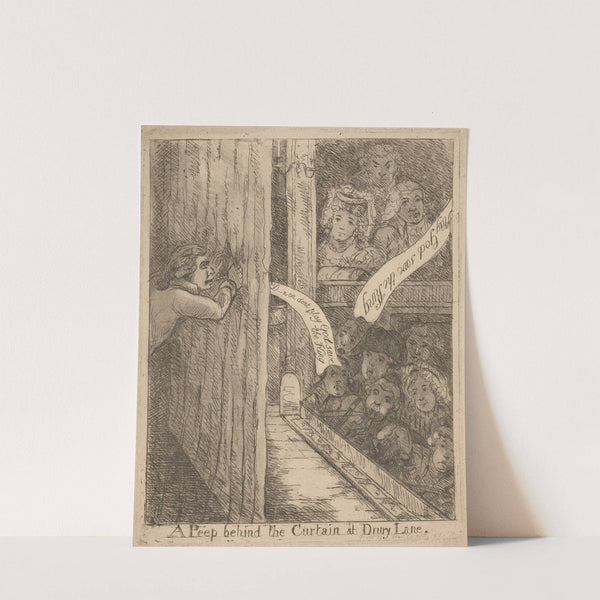 A peep behind the curtains at Drury Lane. (1789) by James Sayers