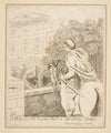 A peep over the garden wall in Berkeley Square (1794)