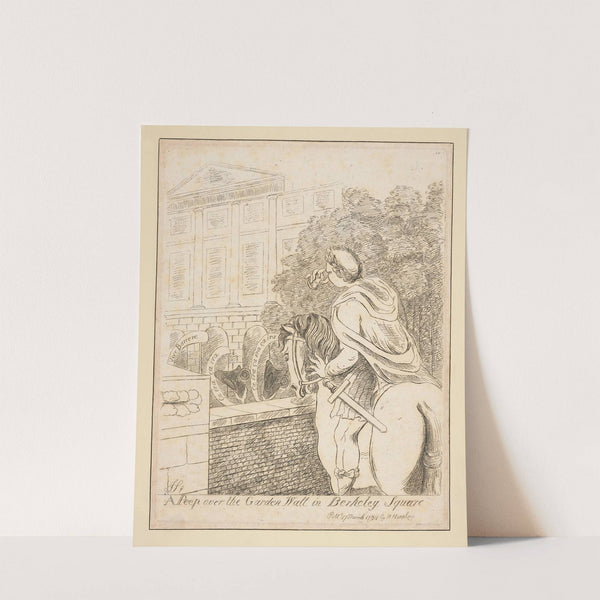 A peep over the garden wall in Berkeley Square (1794) by James Sayers
