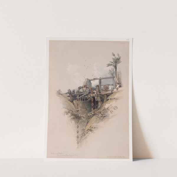 A Persian wheel, used in raising water from the Nile. (1846-1849) by David Roberts