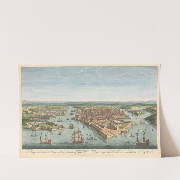 A Perspective View of the Town and Fortifications of Malta by Thomas Bowles III