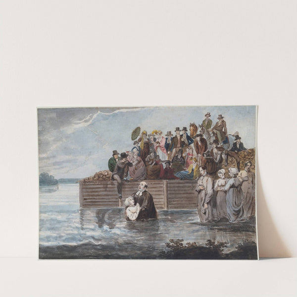 A Philadelphia Anabaptist Immersion during a Storm by Pavel Petrovich Svinin