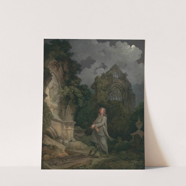 A Philosopher in a Moonlit Churchyard (1790) by Philip James de Loutherbourg