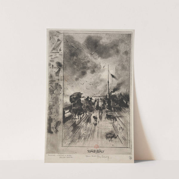 A Pier in England (1879) by Félix Hilaire Buhot