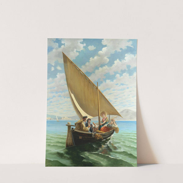 A pleasure trip in the bay of Naples by Pietro Gabrini