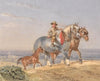 A Ploughboy Riding One of a Pair of Draught-horses Up a Hill