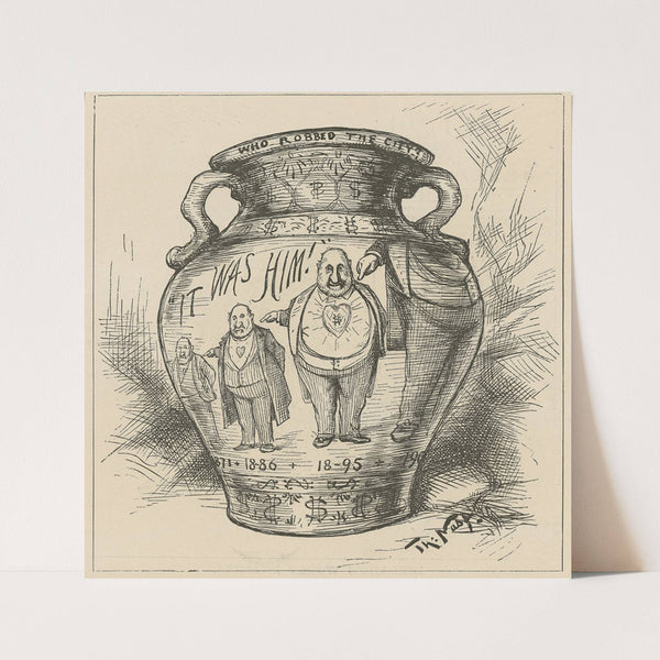 A political ‘tie-up’ (1886) by Thomas Nast