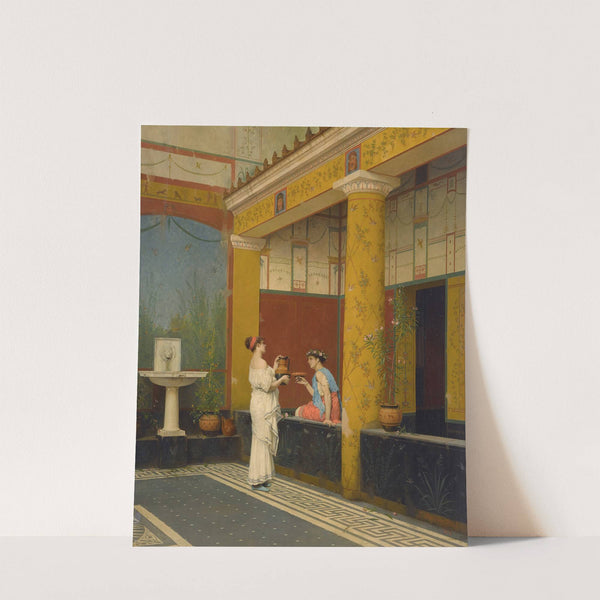 A pompeiian courtyard by Luigi Bazzani