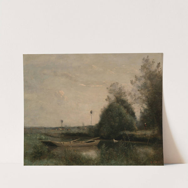 A Pond in Mortain by Jean-Baptiste-Camille Corot
