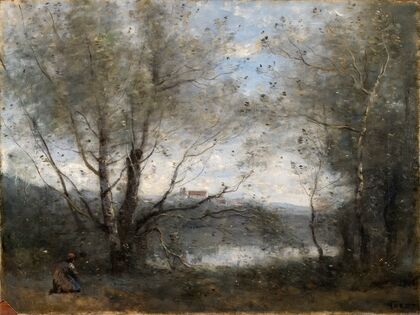 A Pond Seen through the Trees