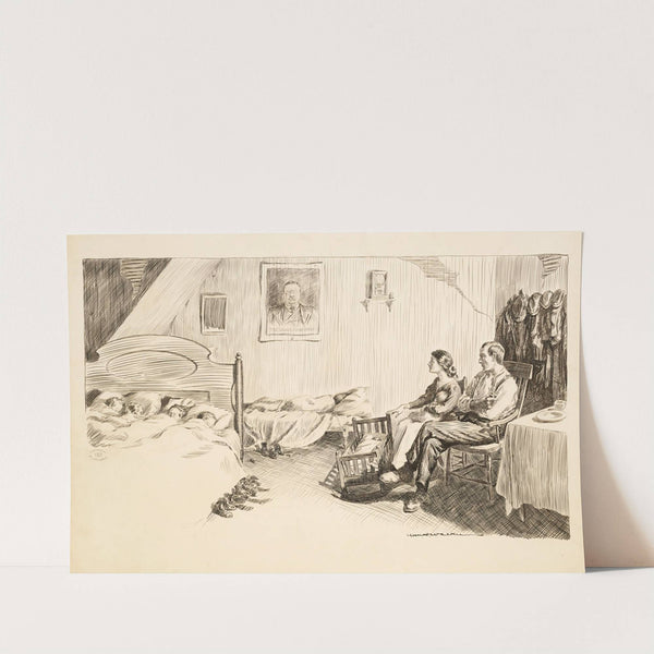 A poor young couple with many young children (1907) by William Henry Walker