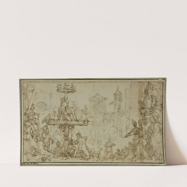 A Pope Receiving a Dignitary in a Public Place (c. 1582) by Federico Zuccaro